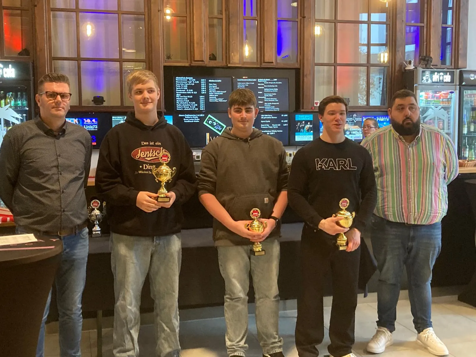 Die geehrten Fahrer der Klasse 3 im Superkartslalom